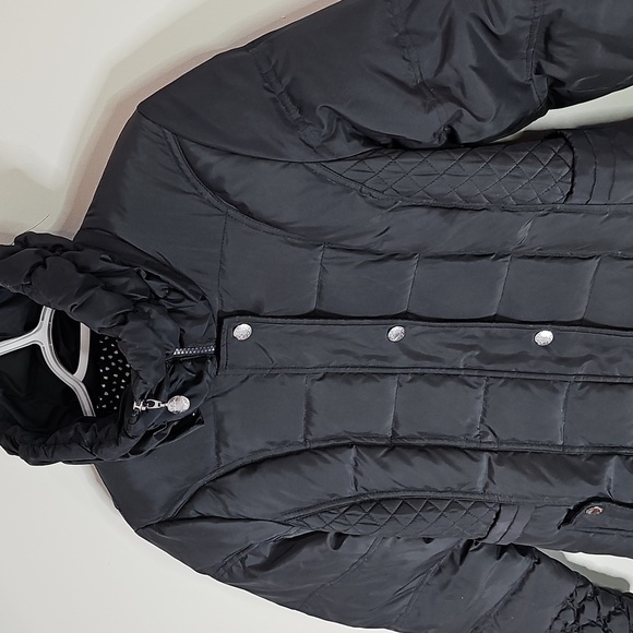 Betsey Johnson Down Filled Medium Black Puffer Coat - Picture 2 of 6
